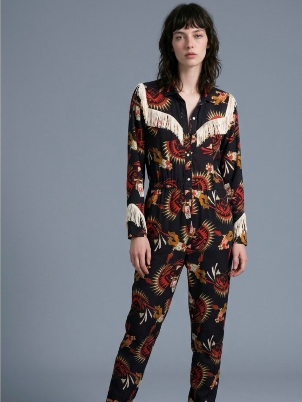 Cowgirl jumpsuit..cowgirlVintage 80’s Choon western cowboy fringe jumpsuits 11/1